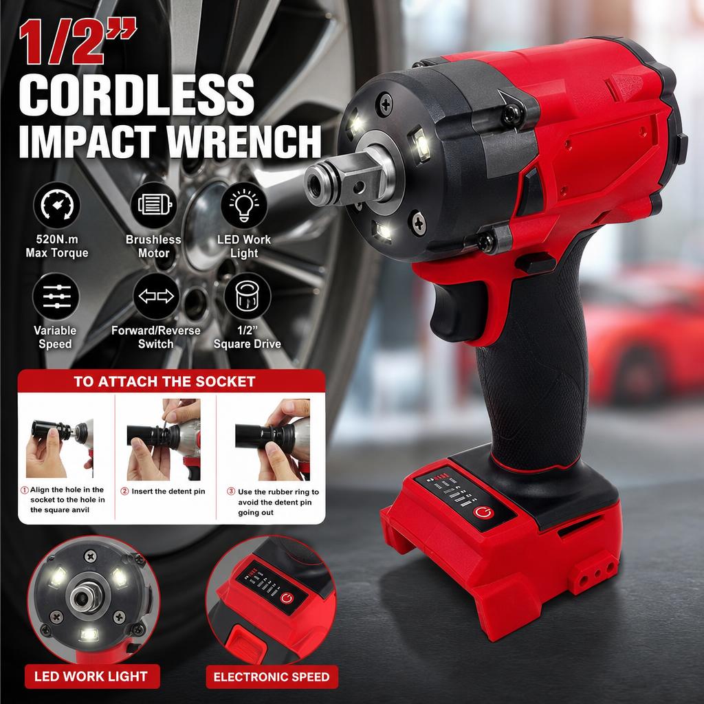 Milwaukee Drill M18 Fuel - Kunci Impack Torsi Tinggi M18 Fuel