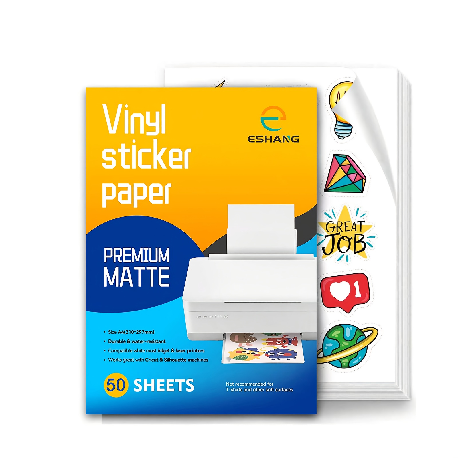 50 Lembar Kertas Stiker Vinyl  - Commercial Vinyl Printing ulasan dan harga
