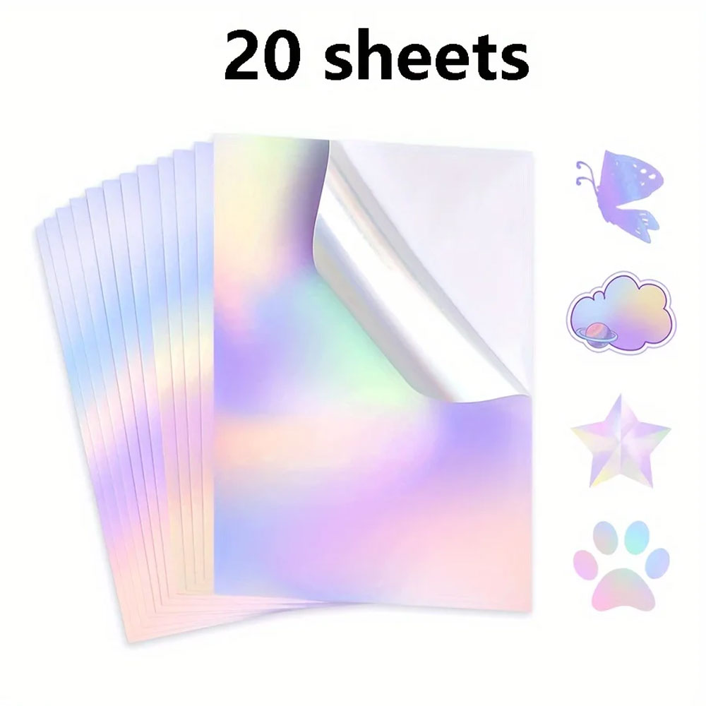 20 Lembar Stiker Vinyl Hologra - Commercial Vinyl Printing ulasan dan harga