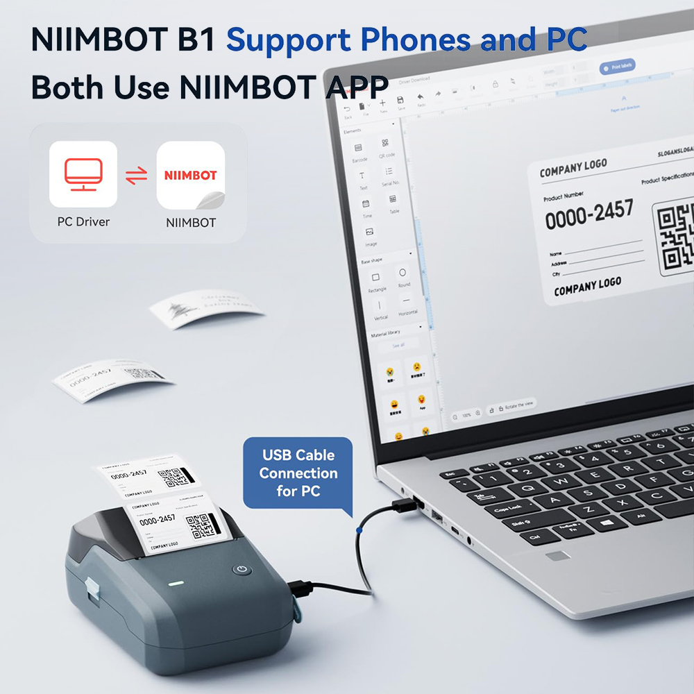 NIIMBOT B1 Printer Termal Port - Commercial Printing Labels ulasan dan harga
